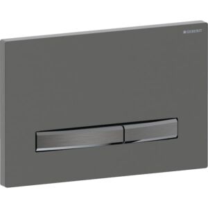 Geberit Sigma 50 Square Betätigungsplatte 115671QD2 Deckplatte schwarzchrom gebürstet, Platte/Taste schwarzchrom, für 2-Mengen-Spülung