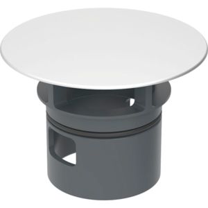 Geberit Ventilabdeckung 241993461 mit integriertem Überlauf, für WT-Anschluss, mattverchromt, Kunststoff