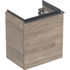 Geberit iCon lave-mains élément bas 502301JR1 37x41,5x27,9cm, 1 porte, charnière à gauche, poignée noyer/lave mat