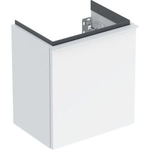 Geberit iCon lave-mains élément bas 502301011 37x41,5x27,9cm, 1 porte, charnière à gauche, blanc brillant, poignée blanc mat