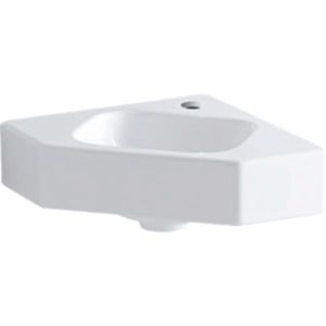 Geberit iCon corner handwashbasin 124729600 46x33cm, with tap hole, without overflow, white KeraTect