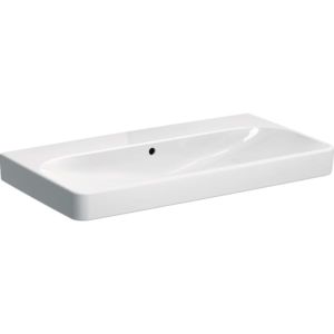 Geberit Smyle Square Waschtisch 500250011 weiss, 90x48cm, ohne Hahnloch, mit Überlauf