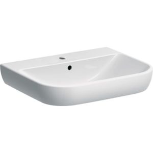 Geberit Smyle Waschtisch 500228018 weiss KeraTect, 60x48cm, mit Hahnloch und Überlauf