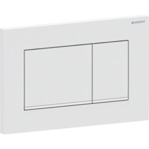 Geberit Sigma 20 Square Betätigungsplatte 115883011 Platte/Taste weiß matt, Streifen weiß, für 2-Mengen-Spülung, Kunststoff