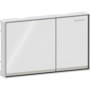Geberit Betätigungsplatte Omega60 115081SI1 Glas weiss, für Omega Spülkästen
