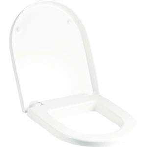 Geberit JOOP! Abattant WC 575100000 blanc, charnières en acier inoxydable, adapté aux toilettes 201300