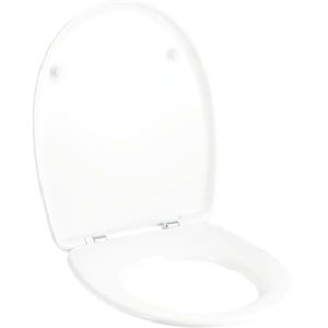 Geberit Virto abattant de toilettes 573065000 blanc, charnières métalliques, avec mécanisme de fermeture amortie