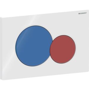 Geberit Sigma01 Betätigungsplatte 115770LB5 weiss, Tasten blau/rot, für 2-Mengen-Spülung