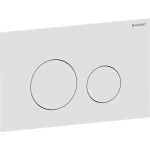 Geberit Sigma 40 Round actuator plate 115628JT1 Round, matt white / easy-to-clean coated, for dual flush, Round