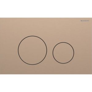 Geberit Sigma 40 Round Betätigungsplatte 115628QB1 Round, rotgold / gebürstet, easy-to-clean-beschichtet, für 2-Mengen-Spülung, Round
