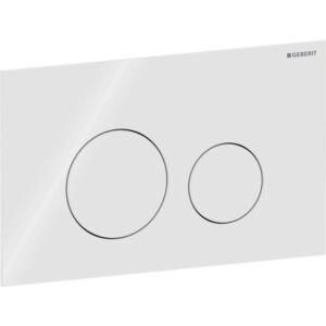 Geberit Sigma 40 Round actuator plate 115628SI1 Round, white, for dual flush