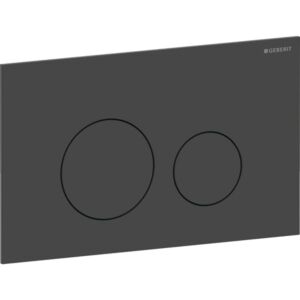 Geberit Sigma 40 Round actuator plate 115628141 Round, matt black / easy-to-clean coated, for dual flush, Round