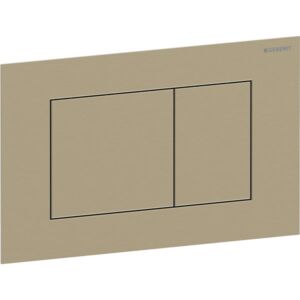 Geberit Sigma 40 Square actuator plate 115629QF1 Square, brass-colored / brushed, easy-to-clean coated, for dual flush, Round