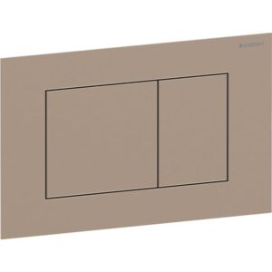 Plaque de déclenchement Geberit Sigma 40 Square 115629QB1 Carrée, or rose / brossé, revêtement facile à nettoyer, pour double chasse, ronde