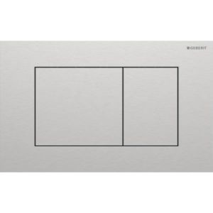 Geberit Sigma 40 Square Betätigungsplatte 115629FW1 Square, gebürstet, easy-to-clean-beschichtet, für 2-Mengen-Spülung,