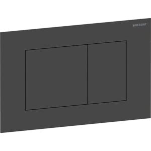 Geberit Sigma 40 Square actuator plate 115629141 Square, matt black / easy-to-clean coated, for dual flush