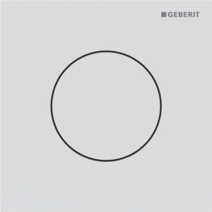 Geberit Type 40 urinal flush control 116014JT1 pneumatic, Round, matt white / easy-to-clean coated
