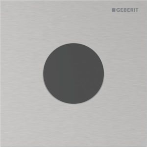 Geberit Type 40 urinal flush control 116034FW1 electronic, battery-operated, round, brushed, easy-to-clean coated
