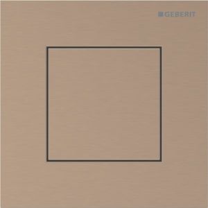Geberit Typ 40 Betätigungsplatte 246119QB1 für Urinalsteuerung, mit pneumatischer Spülauslösung, Square, rotgold gebürstet