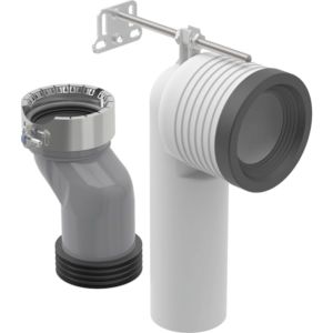 Geberit Anschluss-Set 152063001 Abgang vertikal, für Stand-WC TurboFlush