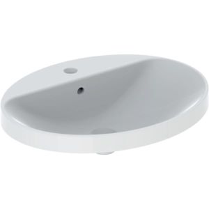 Geberit VariForm built-in washbasin 500725012 60x48cm, with tap hole bank, overflow, oval, white