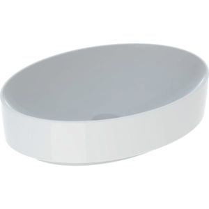 Geberit VariForm countertop washbasin 500771002 55x40cm, without tap hole, overflow, oval, white KeraTect
