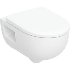 Ensemble WC suspendu Geberit Renova, chasse d&#39;eau profonde, référence 503156008, avec abattant, semi-fermé, KeraTect/blanc