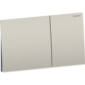 Geberit Sigma70 flush plate 115622ID1 Square, for dual flush, nickel, brushed, easy-to-clean coated