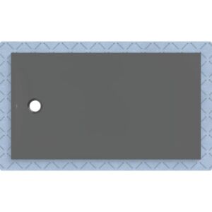 Geberit CleanFloor30 shower tray 551017DM1, flush with floor, with sealing fleece, 90 x 160 cm, graphite / matt