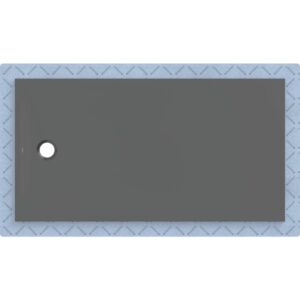 Geberit CleanFloor30 Duschfläche 551018DM1 bodeneben, mit Dichtvlies, 90 x 170 cm, graphit / matt