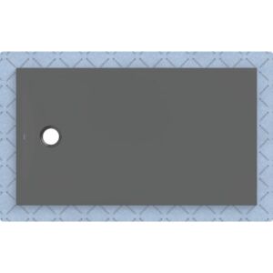 Geberit CleanFloor30 shower tray 551007DM1, flush with the floor, with sealing fleece, 80 x 140 cm, graphite / matt