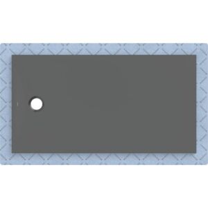 Geberit CleanFloor30 shower tray 551008DM1, flush with the floor, with sealing fleece, 80 x 150 cm, graphite / matt