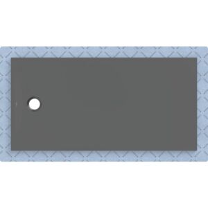 Geberit CleanFloor30 shower tray 551009DM1, flush with floor, with sealing fleece, 80 x 160 cm, graphite / matt