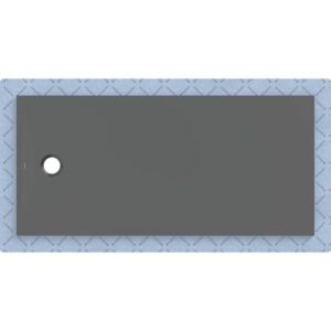 Geberit CleanFloor30 Duschfläche 551010DM1 bodeneben, mit Dichtvlies, 80 x 170 cm, graphit / matt