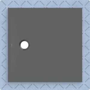 Geberit CleanFloor30 Duschfläche 551011DM1 bodeneben, mit Dichtvlies, 90 x 90 cm, graphit / matt