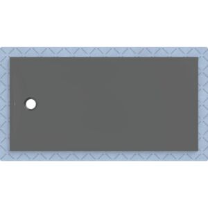 Geberit CleanFloor30 shower tray 551019DM1, flush with floor, with sealing fleece, 90 x 180 cm, graphite / matt