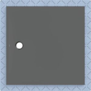 Geberit CleanFloor30 shower tray 551026DM1, flush with floor, with sealing fleece, 120 x 120 cm, graphite / matt