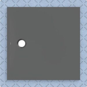 Geberit CleanFloor30 Duschfläche 551020DM1 bodeneben, mit Dichtvlies, 100 x 100 cm, graphit / matt