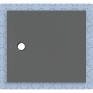 Geberit CleanFloor30 shower tray 551021DM1, flush with floor, with sealing fleece, 100 x 110 cm, graphite / matt