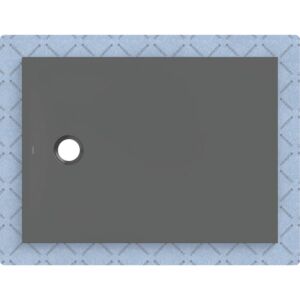 Geberit CleanFloor30 Duschfläche 551005DM1 bodeneben, mit Dichtvlies, 80 x 110 cm, graphit / matt