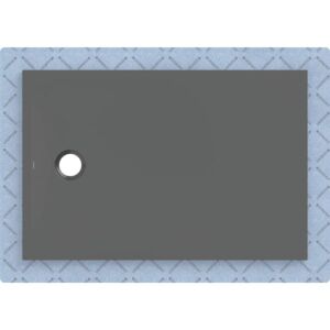 Geberit CleanFloor30 Duschfläche 551006DM1 bodeneben, mit Dichtvlies, 80 x 120 cm, graphit / matt