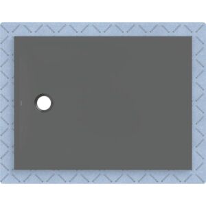 Geberit CleanFloor30 shower tray 551014DM1, flush with floor, with sealing fleece, 90 x 120 cm, graphite / matt