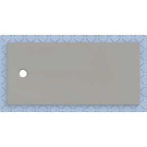Receveur de douche Geberit CleanFloor30 551010291, affleurant au sol, avec joint d&#39;étanchéité en polaire, 80 x 170 cm, gris mat