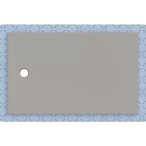 Receveur de douche Geberit CleanFloor30 551025291, affleurant au sol, avec joint d&#39;étanchéité en polaire, 100 x 160 cm, gris mat