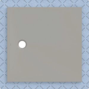 Geberit CleanFloor30 shower tray 551020291, flush with floor, with sealing fleece, 100 x 100 cm, grey / matt
