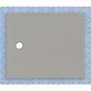 Geberit CleanFloor30 shower tray 551022291, flush with floor, with sealing fleece, 100 x 120 cm, grey / matt
