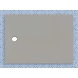 Receveur de douche Geberit CleanFloor30 551023291, affleurant au sol, avec joint d&#39;étanchéité en polaire, 100 x 140 cm, gris mat