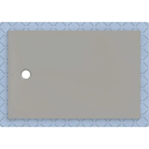 Receveur de douche Geberit CleanFloor30 551024291, affleurant au sol, avec joint d&#39;étanchéité en polaire, 100 x 150 cm, gris mat