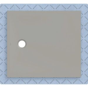Receveur de douche Geberit CleanFloor30 551012291, affleurant au sol, avec joint d&#39;étanchéité en polaire, 90 x 100 cm, gris mat