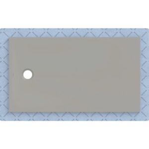 Receveur de douche Geberit CleanFloor30 551007291, affleurant au sol, avec joint d&#39;étanchéité en polaire, 80 x 140 cm, gris mat